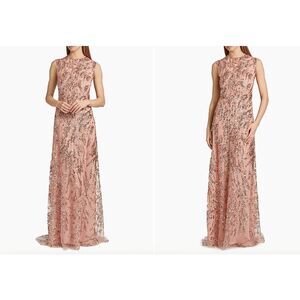Reem Acra Enchanting Spring Embellished Tulle Gown US 10 $4995